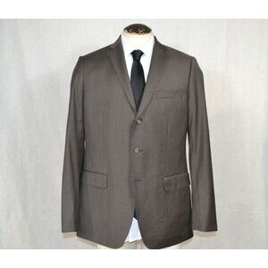 Indochino Brown‎ 100% Wool Lightweight Sport Coat Blazer 44 Single Breasted